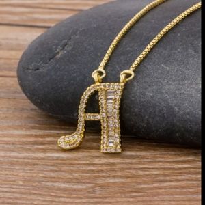 Beautiful Gold Plated Letter Necklace "A"